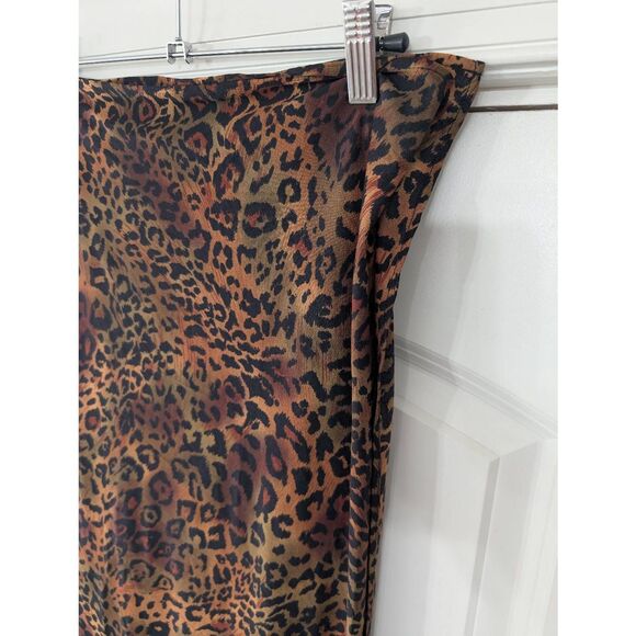 Miraclesuit Wrap Skirt Cover Up leopard print women's one size tie - Picture 2 of 5